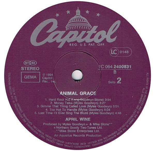 April Wine - Animal Grace