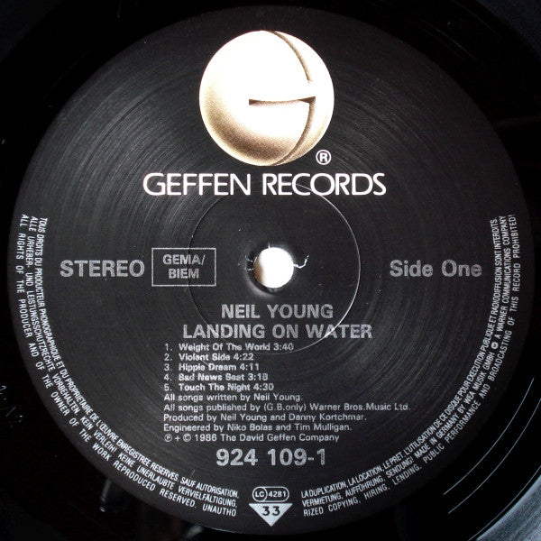 Neil Young -Landing On Water