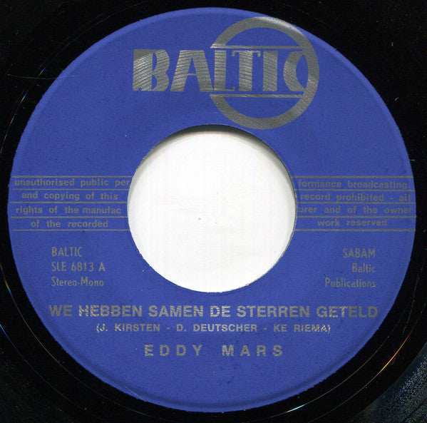 Eddy Mars -We Hebben Samen De Sterren Geteld