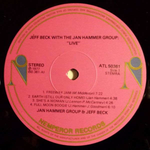 Jeff Beck With The Jan Hammer Group -Live
