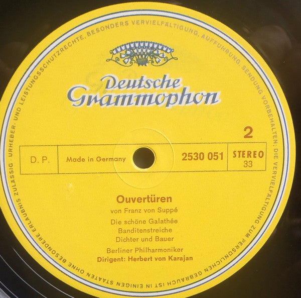 Suppé* – Berliner Philharmoniker, Herbert von Karajan - Ouvertüren - Leichte Kavallerie·Pique Dame·Die Schöne Galathée·Dichter Und Bauer U.A.