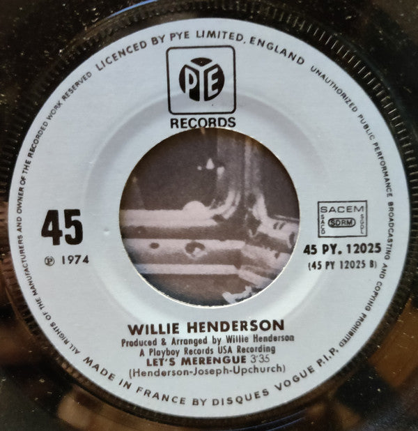Willie Henderson -Gangster Boogie Bump / Let's Merengue