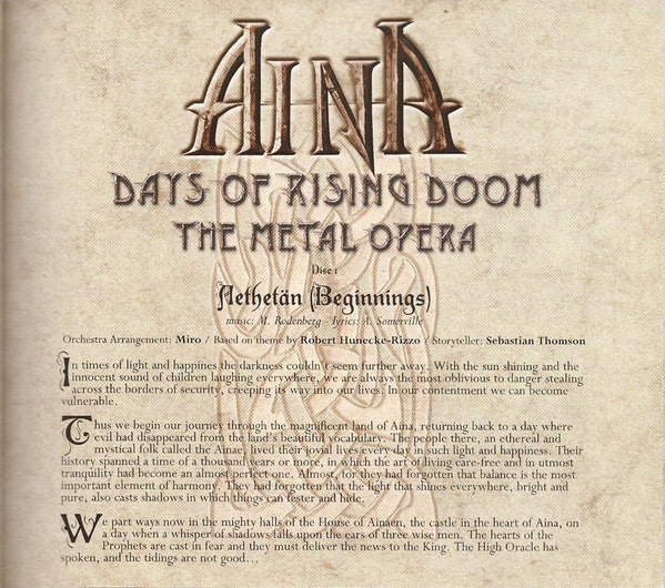Aina -Days Of Rising Doom - The Metal Opera
