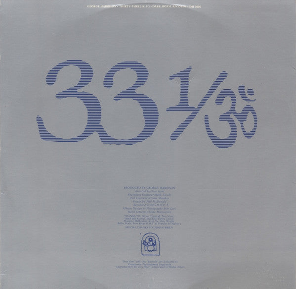 George Harrison -Thirty Three & 1/3
