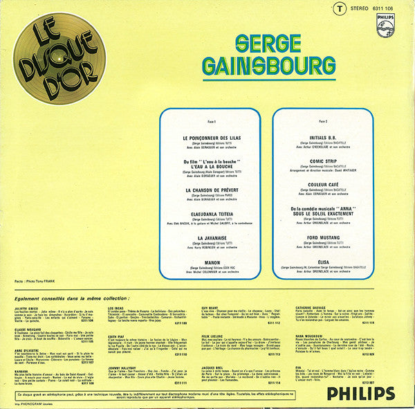 Serge Gainsbourg -Le Disque D'or