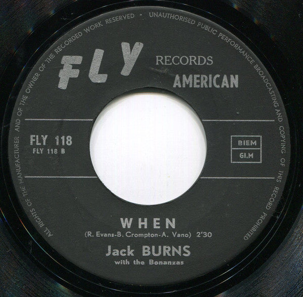 Jack Burns And The Bonanzas* -Marina