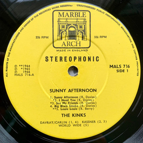 The Kinks -Sunny Afternoon
