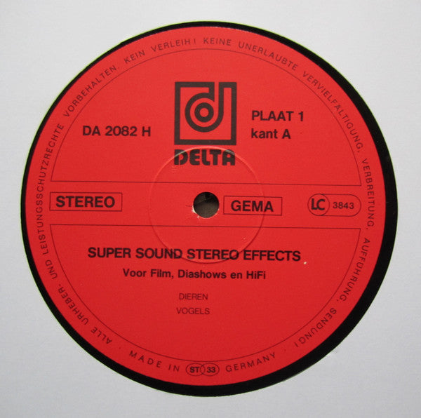 No Artist - Super Sound Stereo Effects (Voor Film, Diashows En HiFi)
