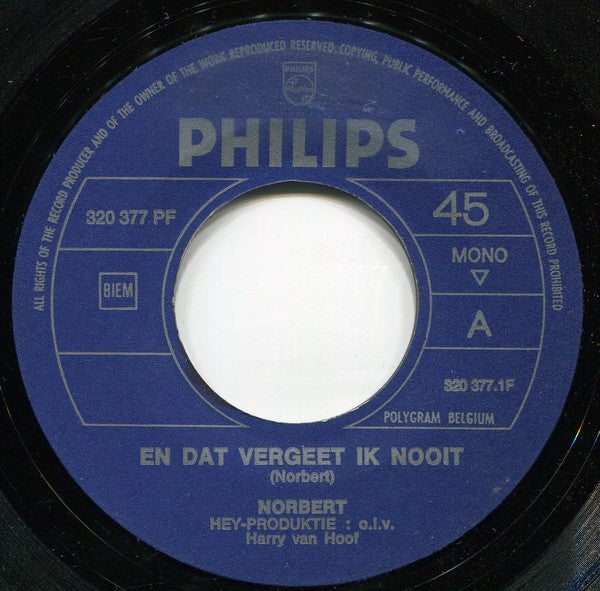 Norbert -En Dat Vergeet Ik Nooit