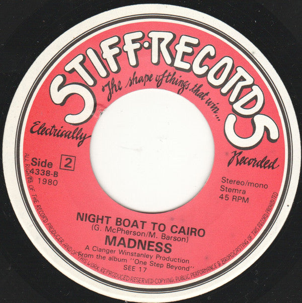 Madness -Tarzan's Nuts c/w Night Boat To Cairo