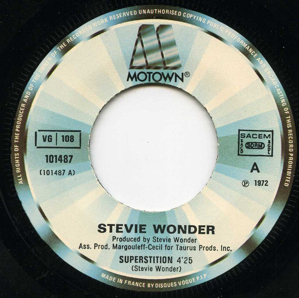 Stevie Wonder -Superstition / For Once In My Life