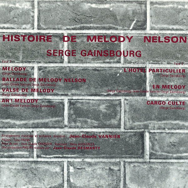 Serge Gainsbourg -Histoire De Melody Nelson