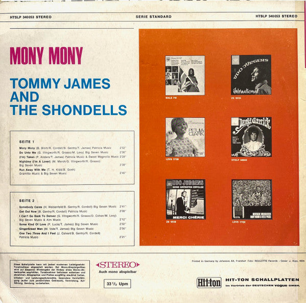 Tommy James & The Shondells -Mony Mony