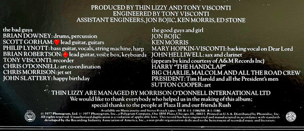 Thin Lizzy -Bad Reputation