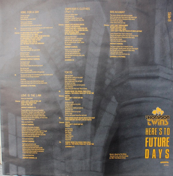 Thompson Twins -Here's To Future Days