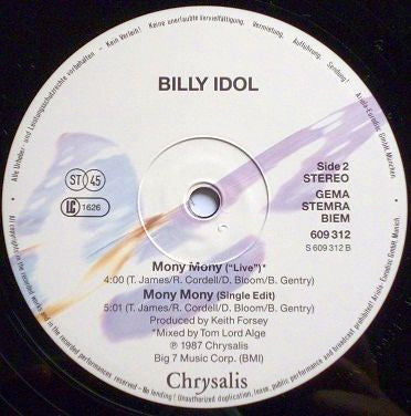 Billy Idol -Mony Mony