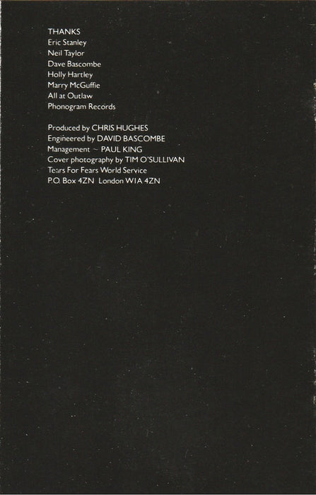 Tears For Fears -Songs From The Big Chair