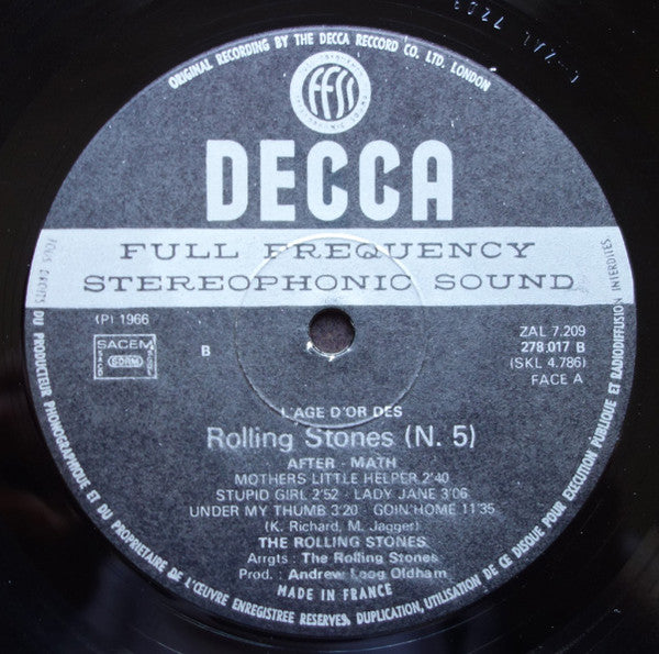 The Rolling Stones - «L'âge D'or» Des Rolling Stones - Vol 5 - After-Math