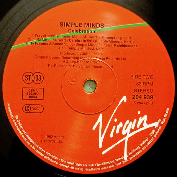 Simple Minds -Celebration