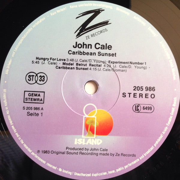 John Cale -Caribbean Sunset
