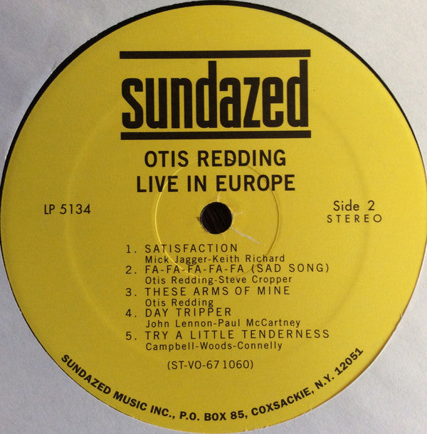 Otis Redding -Otis Redding Live In Europe