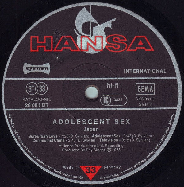 Japan -Adolescent Sex