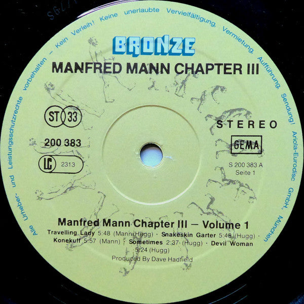 Manfred Mann Chapter Three -Manfred Mann Chapter III − Volume 1
