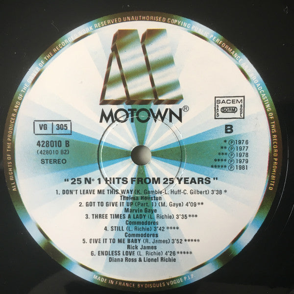 Various - 25 N°1 Hits From 25 Years