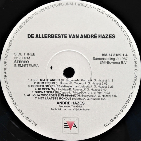 André Hazes -De Allerbeste Van André Hazes