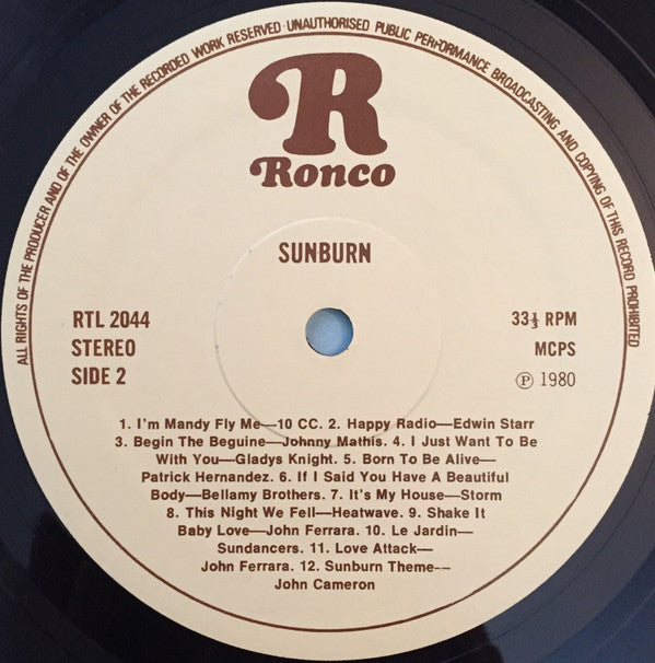 Various - Sunburn - 22 'Blazing' Disco Hits Including The Original Soundtrack