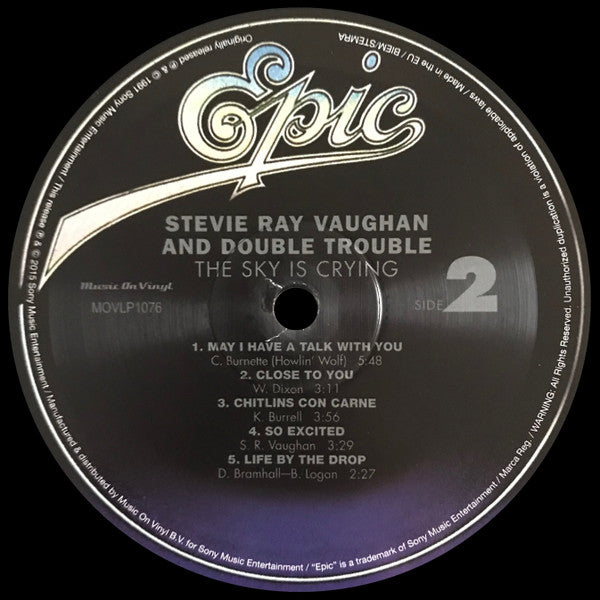 Stevie Ray Vaughan And Double Trouble* - The Sky Is Crying