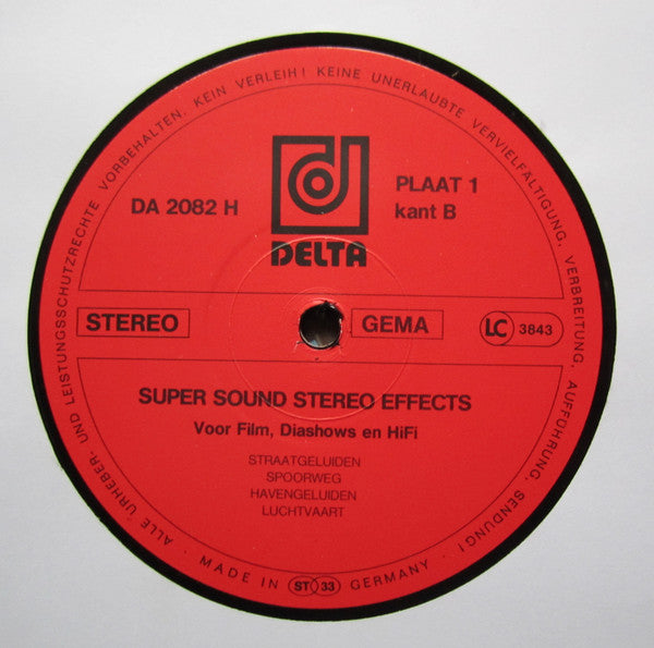 No Artist - Super Sound Stereo Effects (Voor Film, Diashows En HiFi)