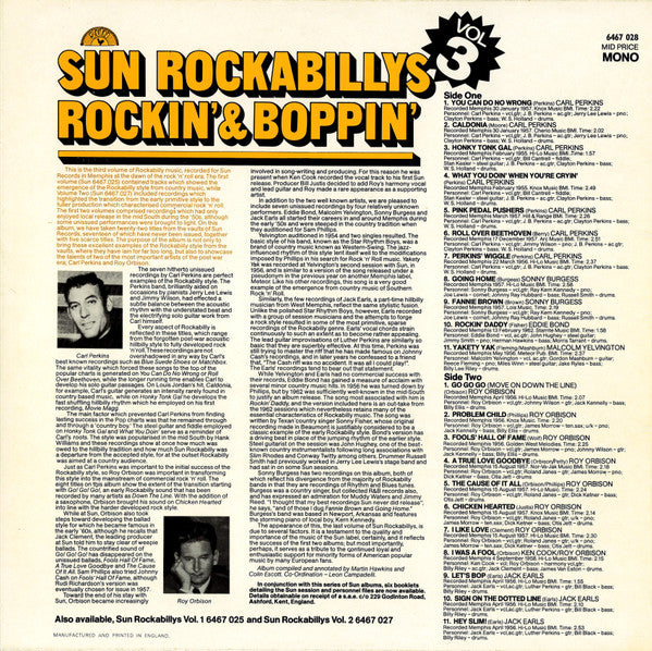 Various - Sun Rockabillys Volume 3 - Rockin’ &amp; Boppin’