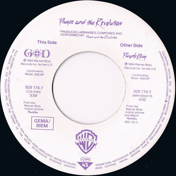 Prince And The Revolution -Purple Rain