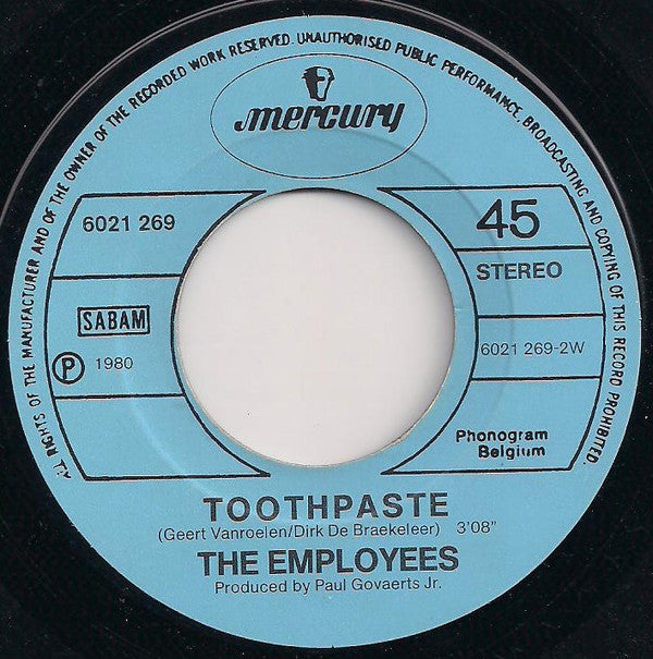 The Employees -Pick It Up / Tooth Paste