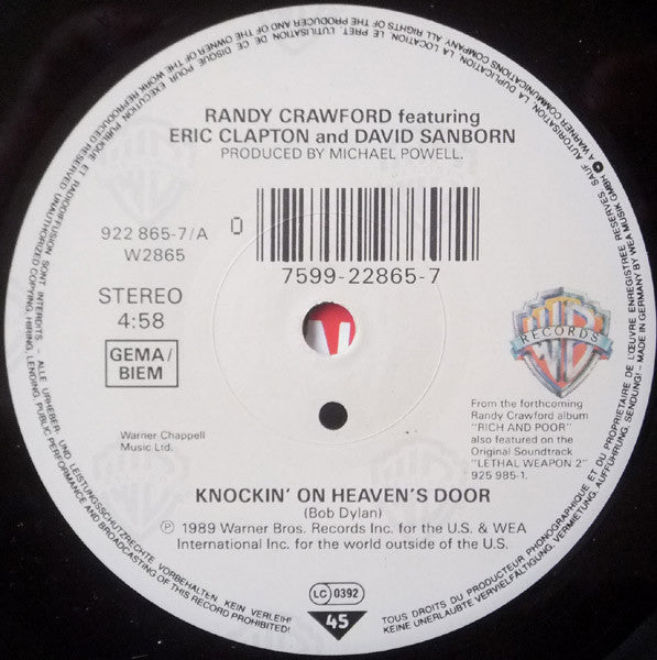Randy Crawford Featuring Eric Clapton And David Sanborn -Knockin' On Heaven's Door