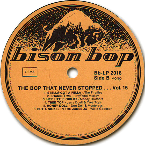 Various -Bison Bop: The Bop That Never Stopped - For A Real Rockin' Cat Volume 15