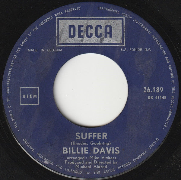 Billie Davis - I Want You To Be My Baby