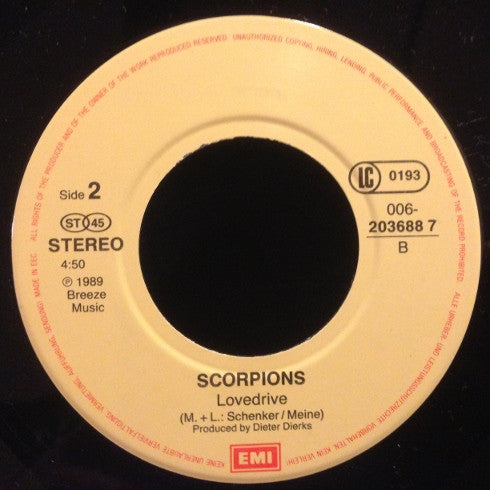 Scorpions -Holiday 1990 Single Edit