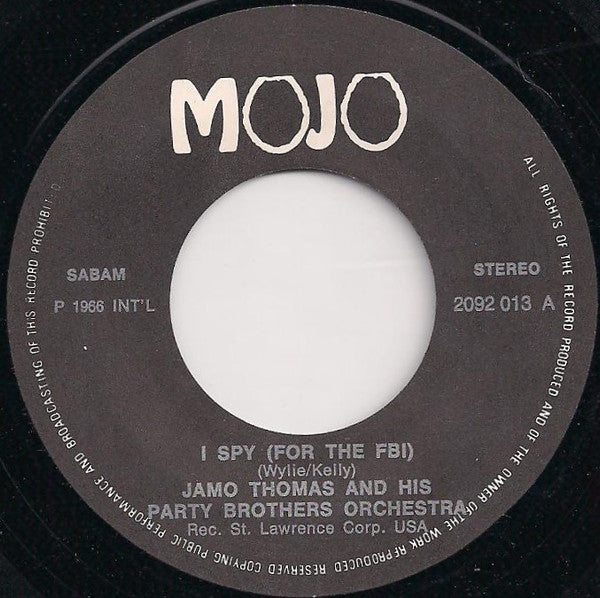 Jamo Thomas And His Party Brothers Orchestra* -I Spy (For The FBI)
