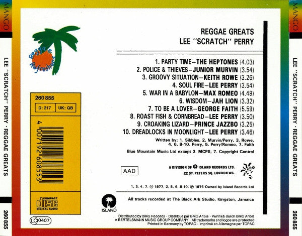 Lee "Scratch" Perry* - Reggae Greats