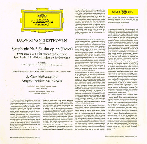Beethoven* - Berliner Philharmoniker • Herbert von Karajan - »Eroica«