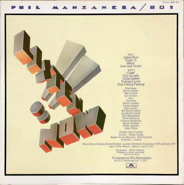 Phil Manzanera / 801 -Listen Now