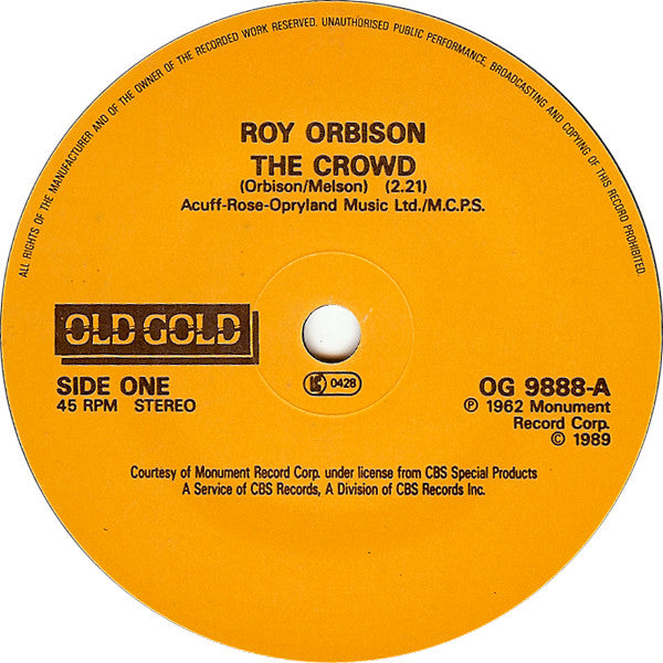 Roy Orbison -The Crowd / Lana