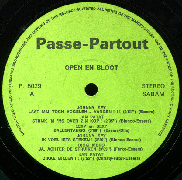Various -Open En Bloot
