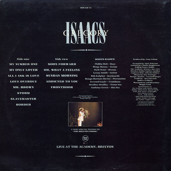 Gregory Isaacs -Live At The Academy, Brixton