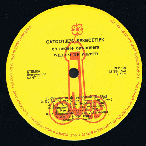 Willem De Wipper -Catootje's Sexboetiek En Andere Opwarmers
