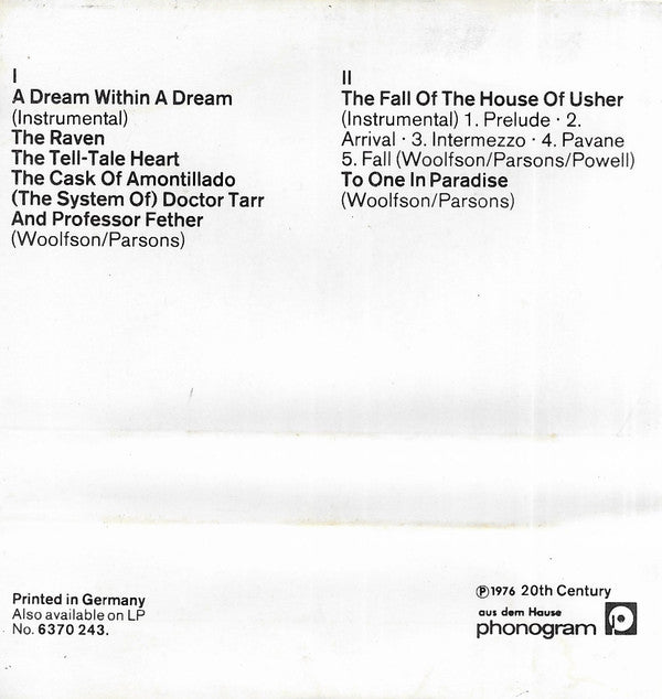 The Alan Parsons Project - Tales Of Mystery And Imagination