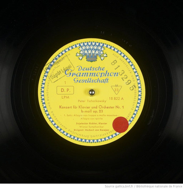Tchaikowsky* - Svjatoslav Richter* - Herbert von Karajan - Orchestre Symphonique De Vienne* -Concerto N° 1 Pour Piano Et Orchestre