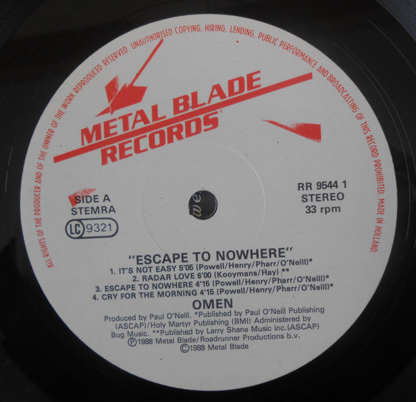 Omen (3) -Escape To Nowhere